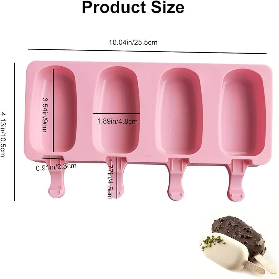 CurioFreeze Silicone Ice Cream Molds