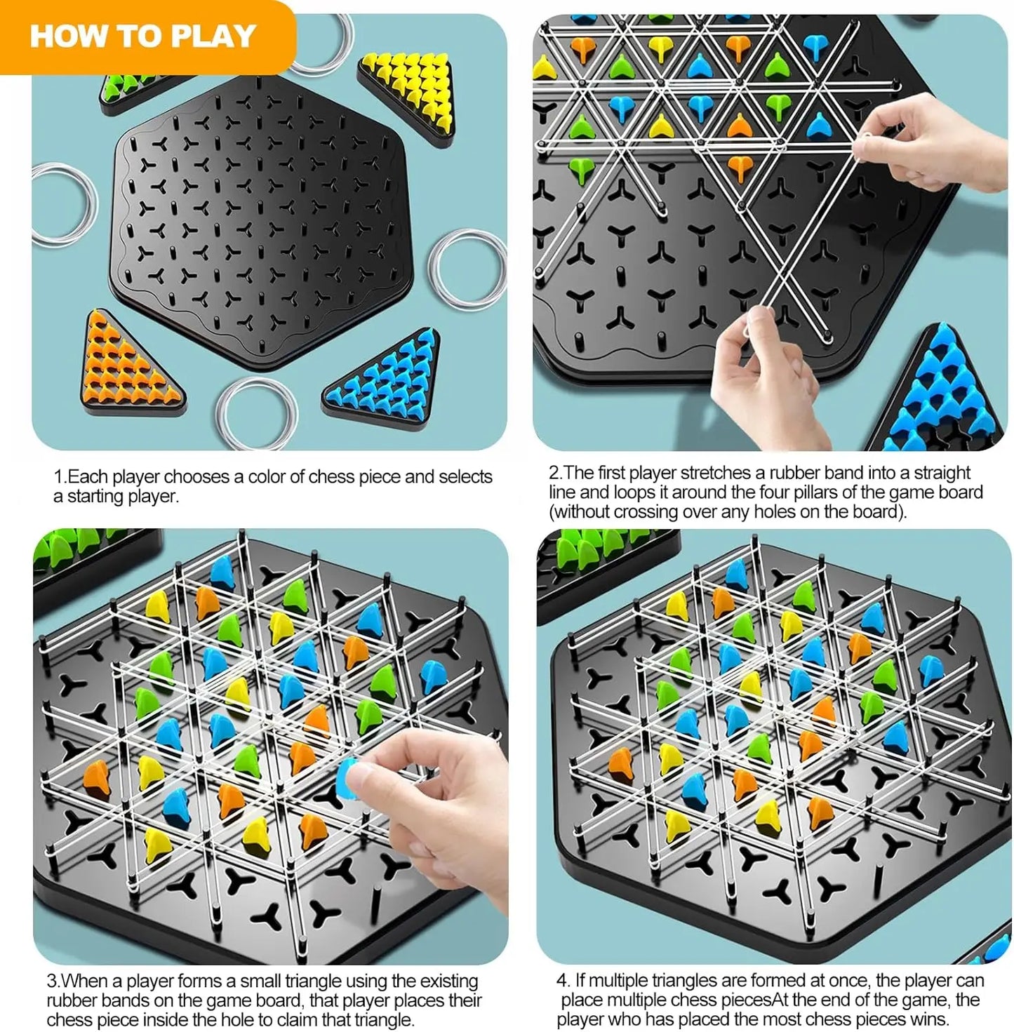 Chain Chess Puzzle The Ultimate Brain Game  (1–4 Players)