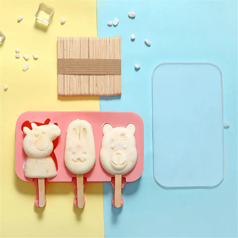 CurioFreeze Silicone Ice Cream Molds